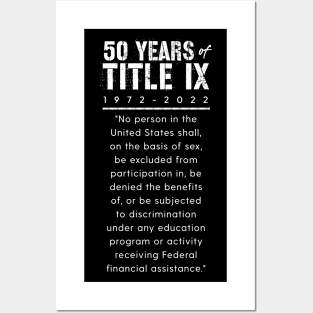 50 years of Title IX 1972 to 2022 Posters and Art